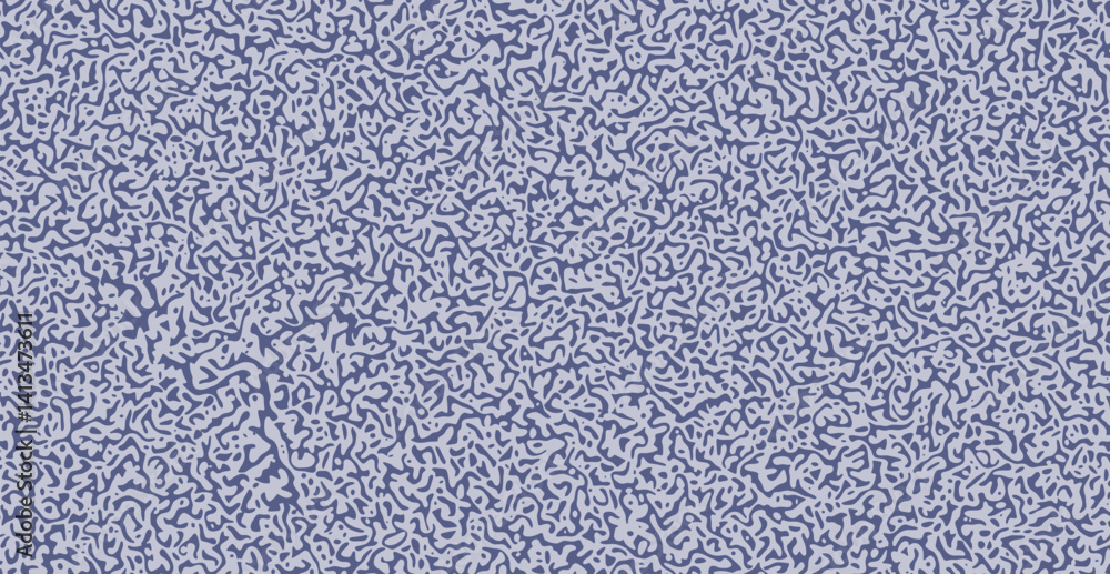 Poster an intricate abstract organic pattern in varying shades of blue, featuring a dynamic interplay of fl