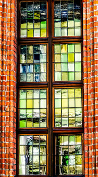 Colorful Medieval Copernicus House, Torun, Poland. Birthplace in 1453 of Nicolaus Copernicus.