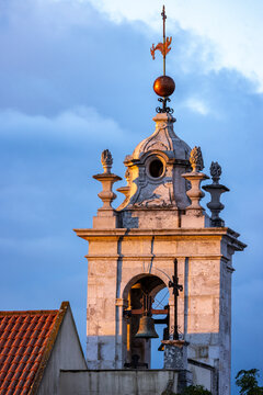 Bell Tower of Igreja das Chagas Catholic Church in Lisbon, Portugal