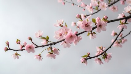 Fototapeta premium Flowers look stunning against white