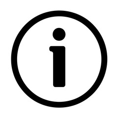 Minimalist single line icon representing information in a circular design reflecting clarity and simplicity in modern visual communication