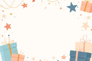 star gift box frame icon,