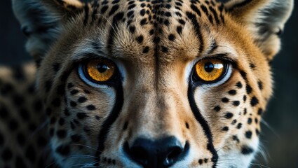 Fototapeta premium Close-Up Photo of a Cheetah's Face