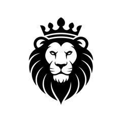 Lion head vector logo, Wild roaring lion king head tattoo set, Front and side view predator face, full lions heads icon black and white ink sketch silhouettes design, Eps, Ai, Svg format
