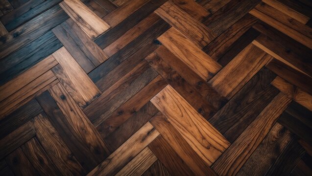 Seamless floor texture of Chevron natural parquet