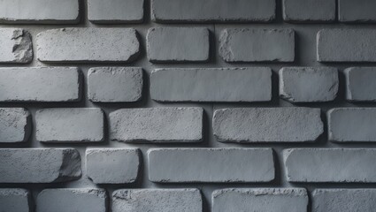 Flat position of a grey stone brick wall pattern, close-up