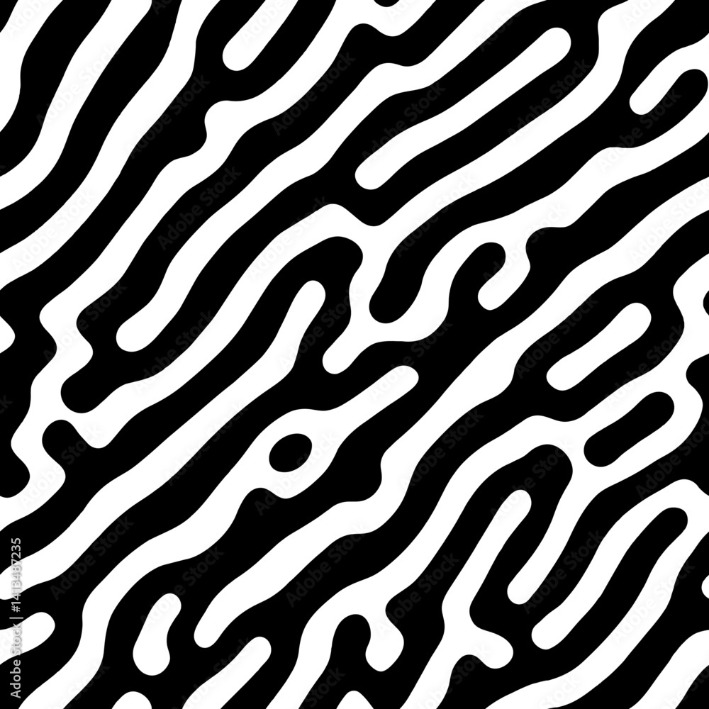 Poster seamless reaction diffusion seamless pattern. abstract vector background.