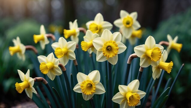 Fragrant Tette a Tete daffodils are tiny daffodils that spread on their own and are perfect for creating borders.