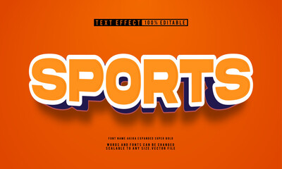 Obraz premium Editable sports text effect in dynamic vector style, perfect for energetic and athletic designs.