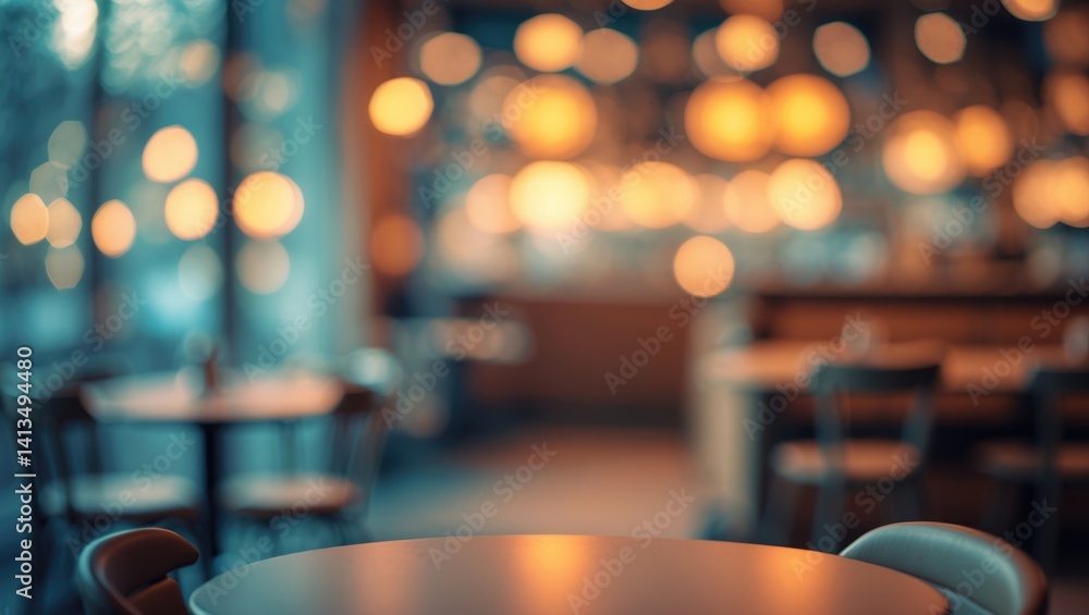 Poster blurred abstract interior background with bokeh