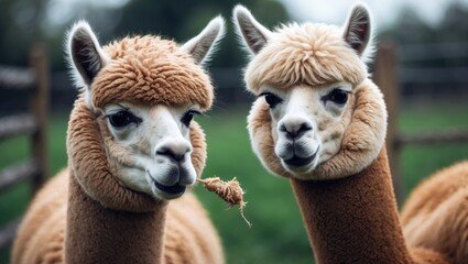 Alpacas on the Farm: Bred for Their Wool-Like Fiber Used in Knitting and Weaving