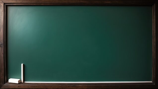 Teacher Day illustration with isolated green board and eraser over white