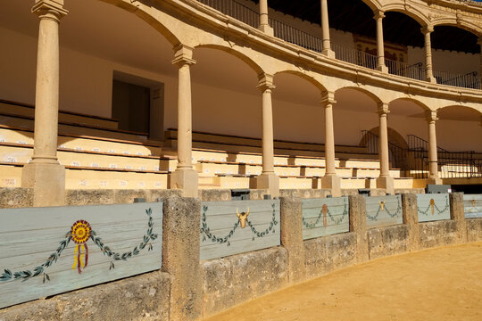 Rhonda, Spain. The oldest bullring in Spain. Built in 1700'