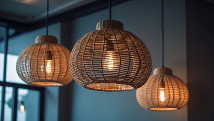 Obraz premium Decorative Aesthetic Lighting in a Restaurant's VIP Room