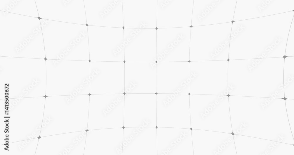 Poster clean maya design with corner dots moving horizontally with slight distortion on a white and black b