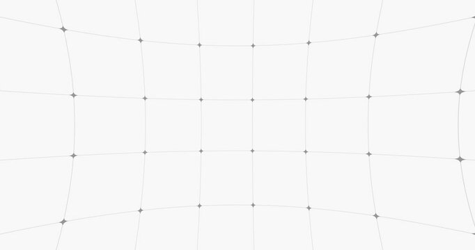 Clean Maya design with corner dots moving horizontally with slight distortion on a white and black background
