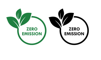 Zero emission logo template illustration. suitable for industry, eco, medical, pollution, automobile