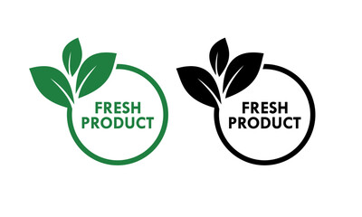 Fresh product design logo template illustration