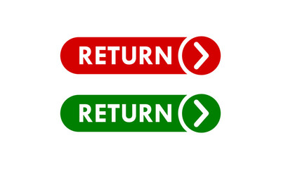 Return button design logo template illustration