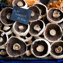 London, England, Great Britain. Borough Hall Market, fresh food, vendors and produce market.