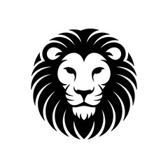 Lion head vector logo, Wild roaring lion king head tattoo set, Front and side view predator face, minimal lions heads icon black and white ink sketch silhouettes design, Eps, Ai, Svg format