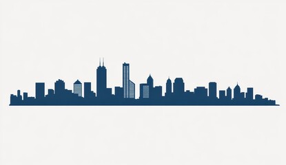 Naklejka premium City skyline silhouette