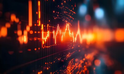 Obraz premium Financial data charts highlighting inflation, price hikes, and economic slowdown, ideal for market analysis and business reporting visuals 