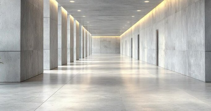 Modern empty hallway interior