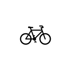 Fototapeta premium Bicycle silhouette on a plain white background 