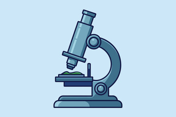 Microscope vector illustration, icon