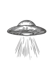 Hand-drawn UFO