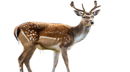 Obraz premium Majestic European deer male buck Cervus elaphus during rutting season wildlife photo