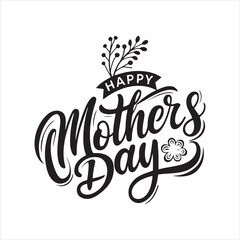 Obraz premium mothers day love illustration typography design