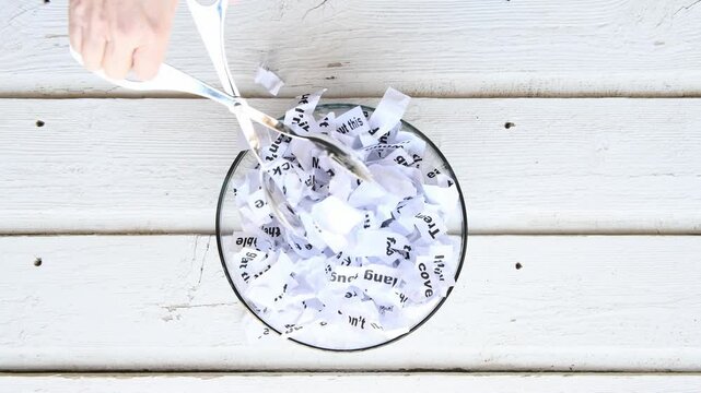 Word salad made up of words and phrases tossed in a bowl