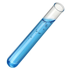 Test tube isolated on transparent background