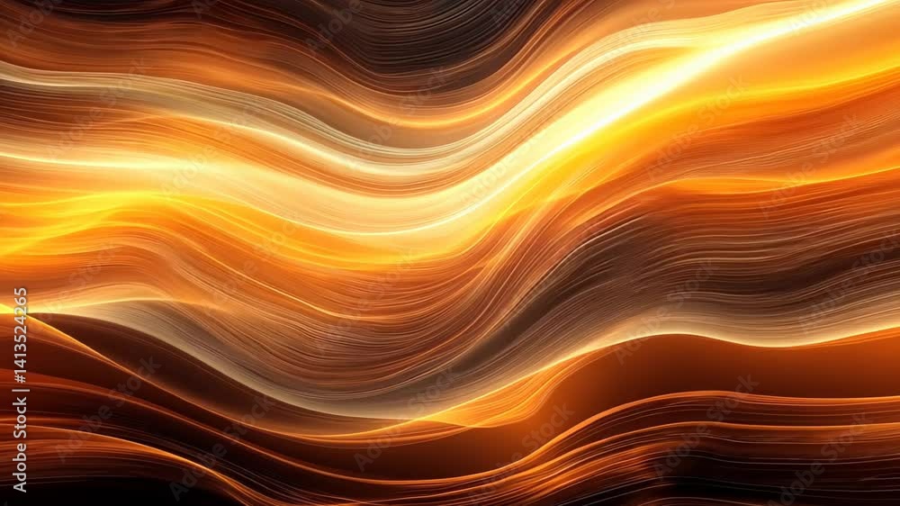 Poster experiencing the mesmerizing flow of light and color in an abstract art display during a vibrant eve