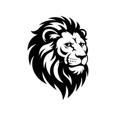 Lion head vector logo, Wild roaring lion king head tattoo set, Front and side view predator face, minimal lions heads icon black and white ink sketch silhouettes design, Eps, Ai, Svg format