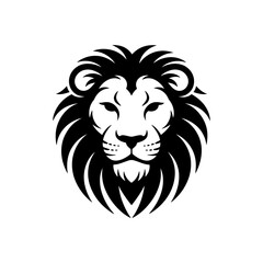 Lion head vector logo, Wild roaring lion king head tattoo set, Front and side view predator face, minimal lions heads icon black and white ink sketch silhouettes design, Eps, Ai, Svg format