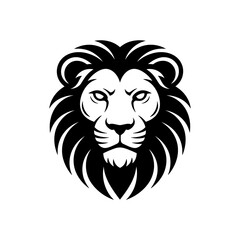 Lion head vector logo, Wild roaring lion king head tattoo set, Front and side view predator face, minimal lions heads icon black and white ink sketch silhouettes design, Eps, Ai, Svg format