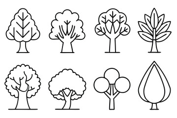 Botanical Tree Nursery Vector Set