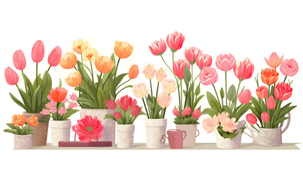 Serene Spring Vibes: Stunning Blooming Flowers and Fresh Floral Arrangements in Buck, Ideal for Springtime Designs