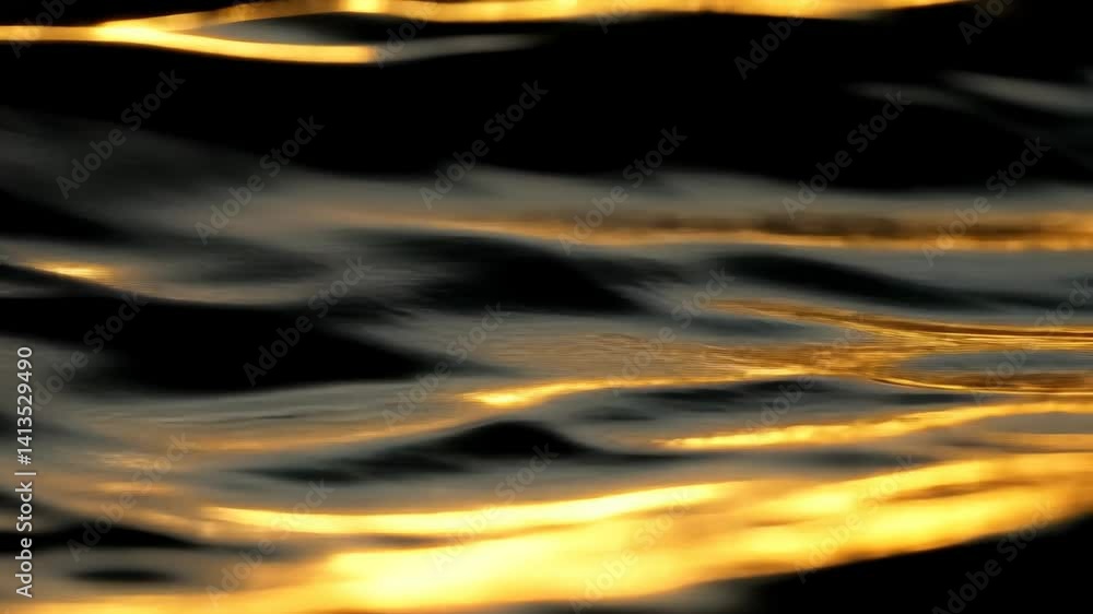 Poster sunlight dances on water's surface at twilight creating a mesmerizing golden glow in serene surround