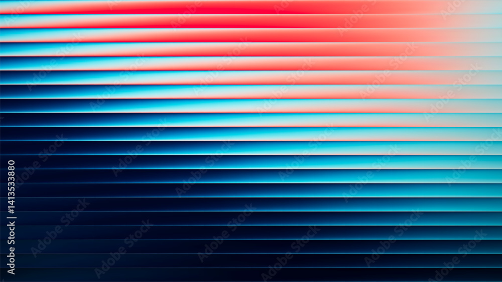Aufkleber futuristic neon gradient pattern with horizontal glowing lines blending smooth and radiant colors. m