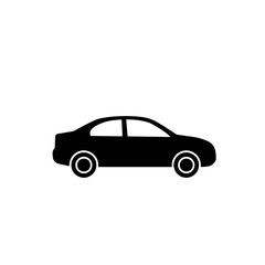 Fototapeta premium Silhouette of a car icon on a white background 