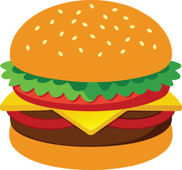 High Resolution Cheeseburger with Juicy Patty and Melted Cheese.