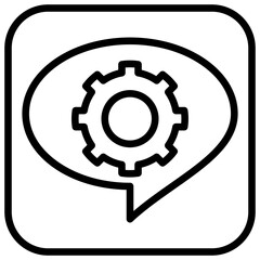 gear icon on metal internet button