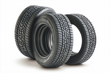 winter tires isolated on transparent background.