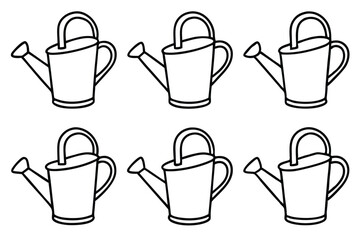 Irrigation Crop Watering Icons Vector Set