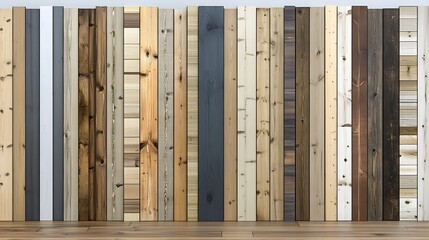 Wood plank variety wall display