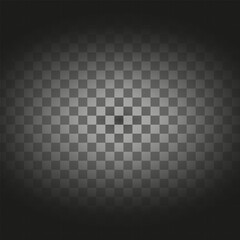 Fototapeta premium Dark rounded vignette. Checkerboard background. Vector texture detail. Subtle grid pattern.